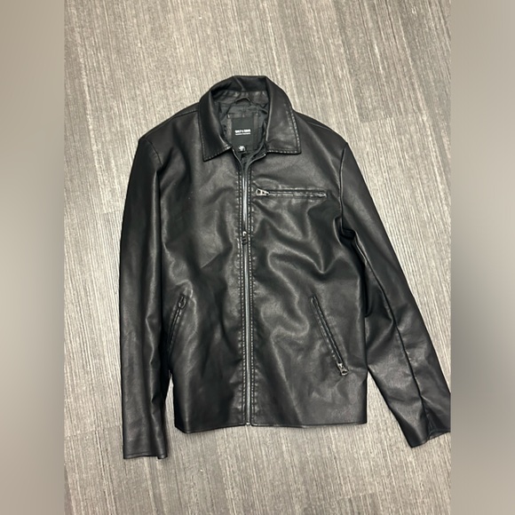 Black leather jacket size L - Picture 1 of 2